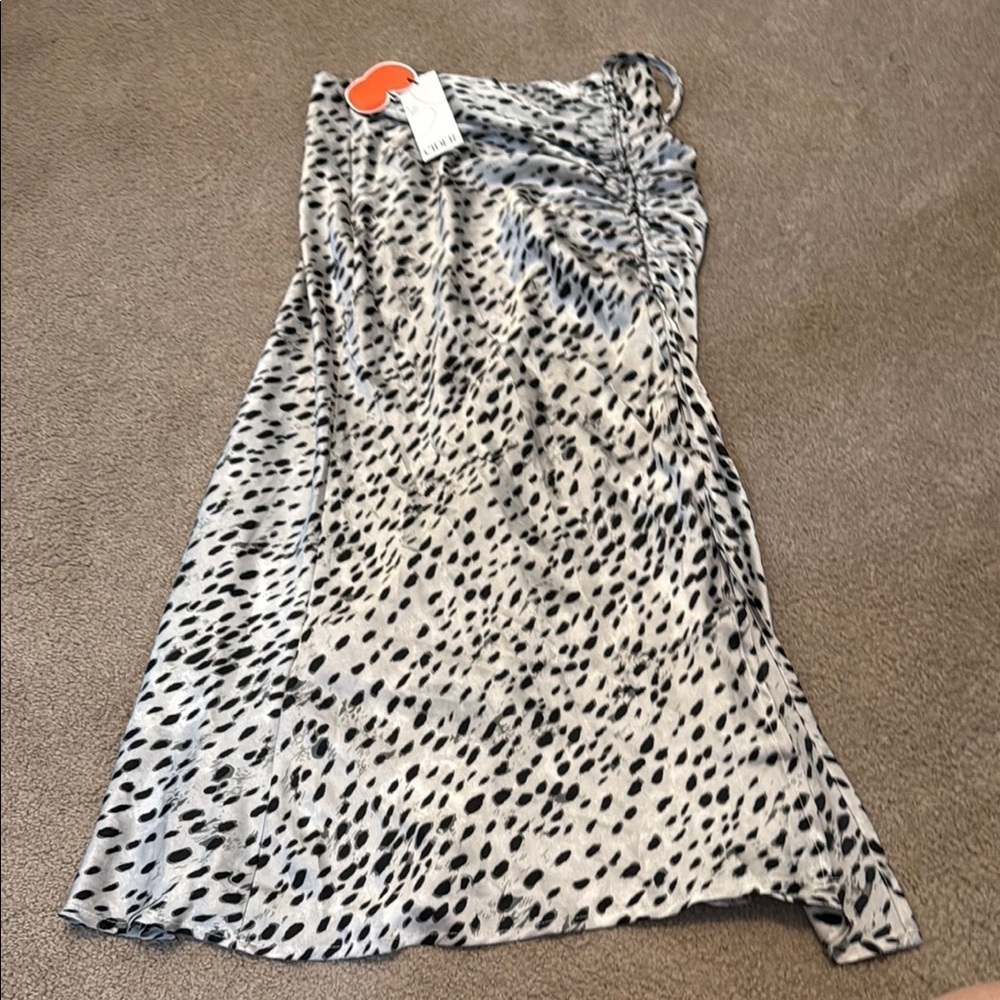 Cider Black and Silver Animal Print Skirt